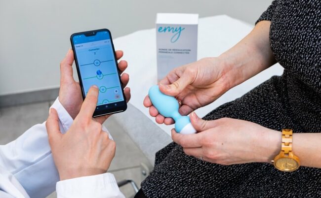 sonde connectée de biofeedback pour périnée emy