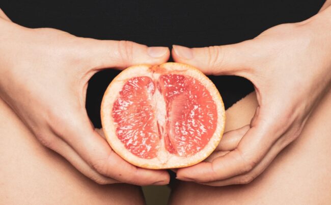 pamplemousse qui représente le vagin